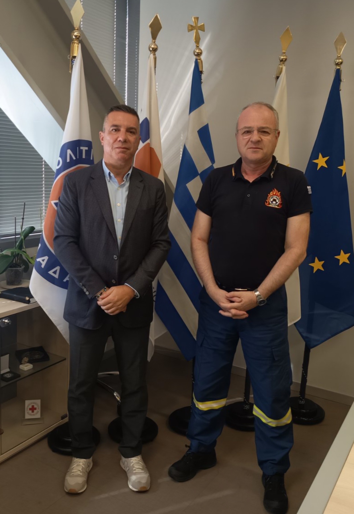 Δελτίου τύπου σχετικά με τη συνάντηση του Προέδρου της Π.Ο.Ε.Υ.Π.Σ. με τον Αρχηγό του Πυροσβεστικού Σώματος.